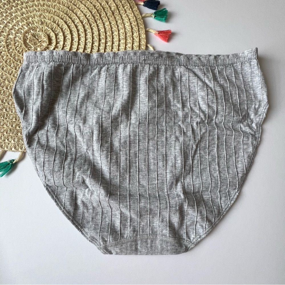 Victoria's Secret Stretch Cotton Rib Brief Panty Heather Gray XL NEW - Picture 5 of 5